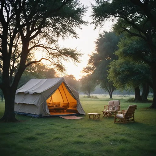 Luxury tent camping experiences: elegance and comfort in nature’s embrace