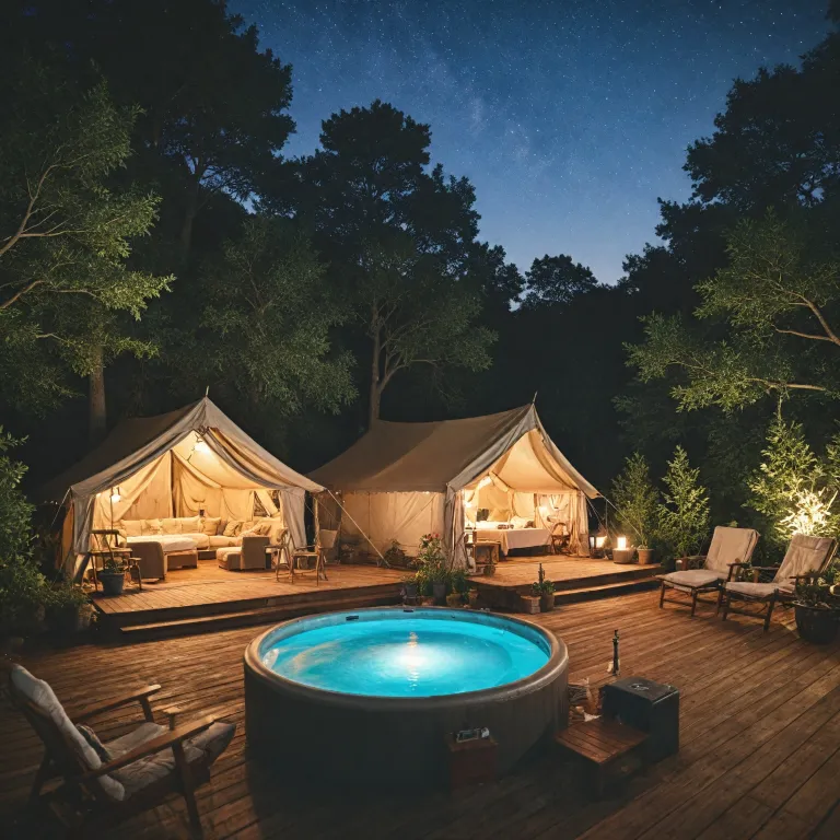 Luxury camping with hot tubs: elevate your outdoor stay with private comfort