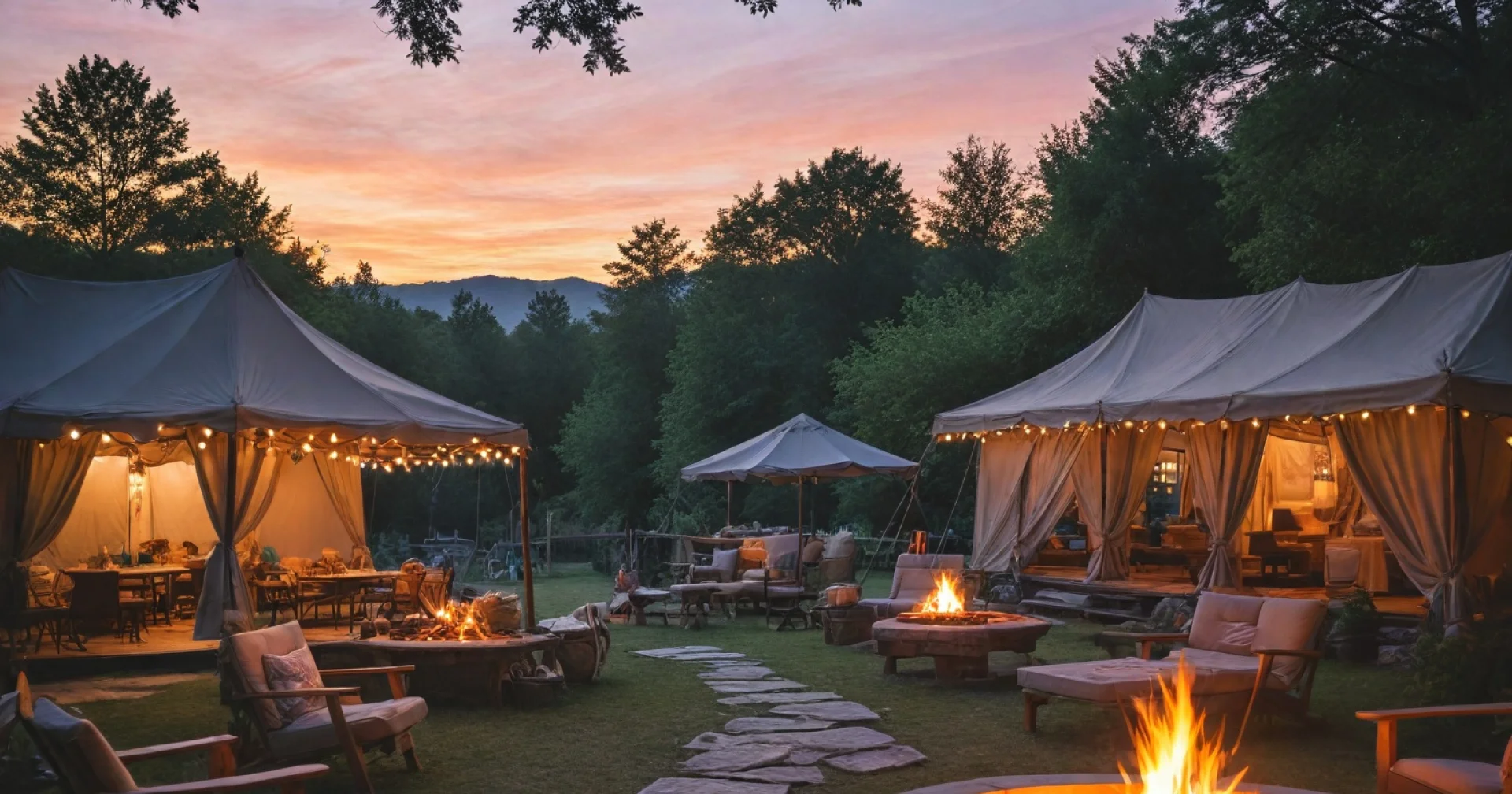 Luxury camping for large groups: premium glamping experiences in nature
