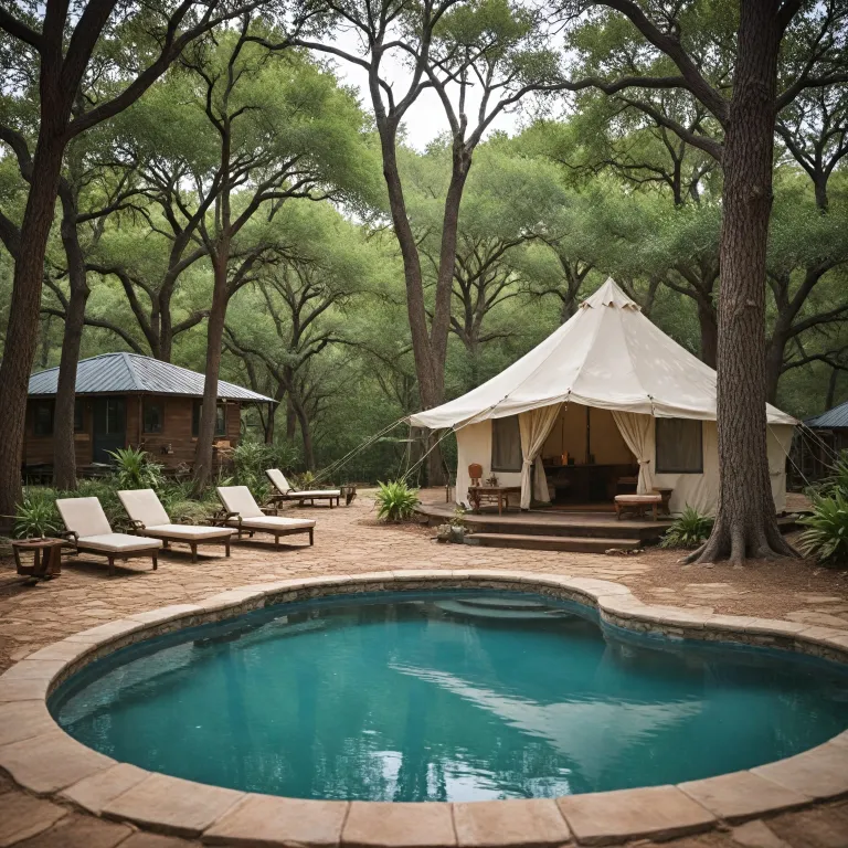 Texas camping destinations offering hot tubs and spa-like amenities for a perfect retreat