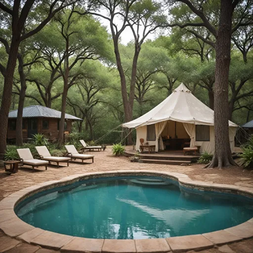 Texas camping destinations offering hot tubs and spa-like amenities for a perfect retreat