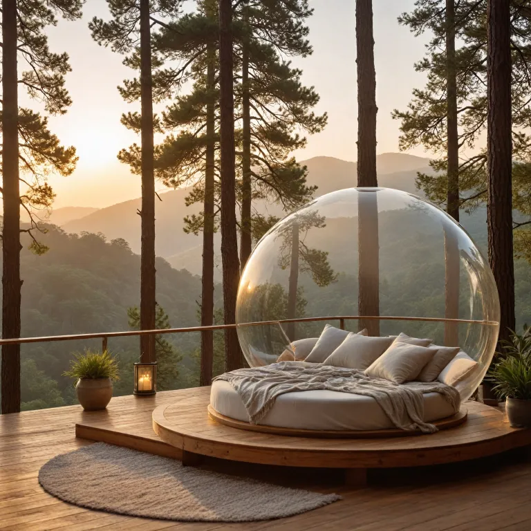 Serene bubble dome stays for elevated outdoor luxury