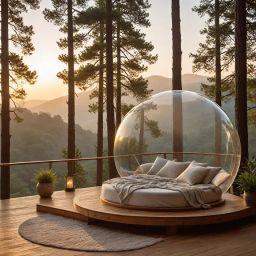 Serene bubble dome stays for elevated outdoor luxury