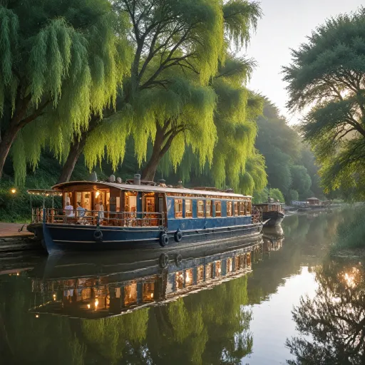 Elegant ferryboat campsites for riverside escapes and premium stays