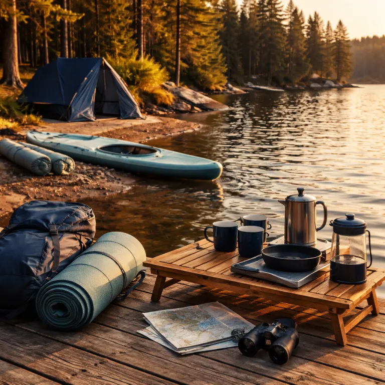Pine lake retreat as a refined lakeside escape for discerning campers