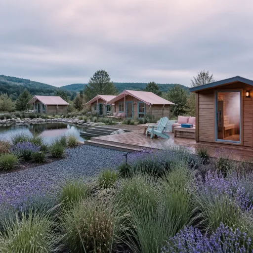 Glamping cabins with sauna for elevated spa stays in nature