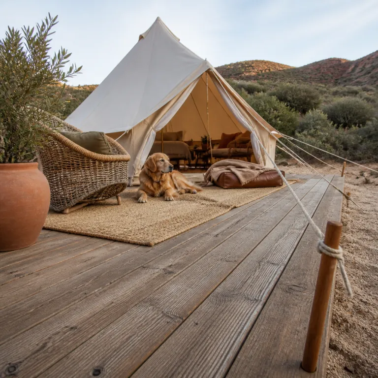 Elegant dog friendly glamping escapes for discerning travelers and their companions
