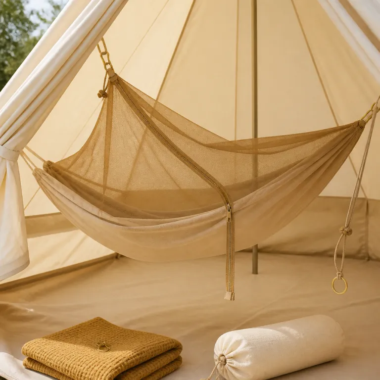 How a refined hammock bug net transforms luxury camping under canvas