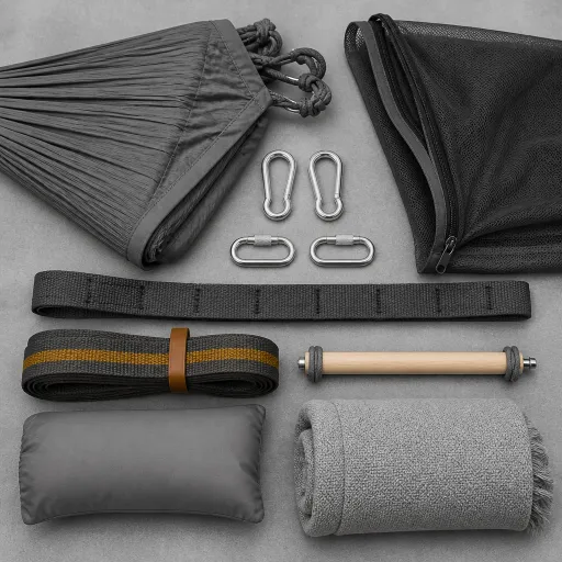 Elevated hammock and mosquito net retreats for luxury campground stays