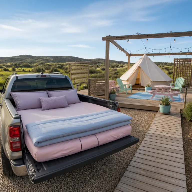 How a truck air bed mattress elevates glamorous camping at luxury campgrounds